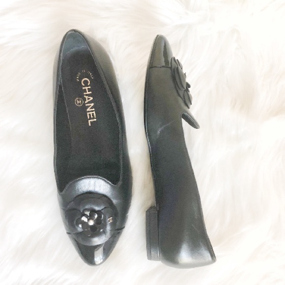 Chanel Camellia Cap Toe Flower Pearl Ballet Flats - Picture 4 of 10